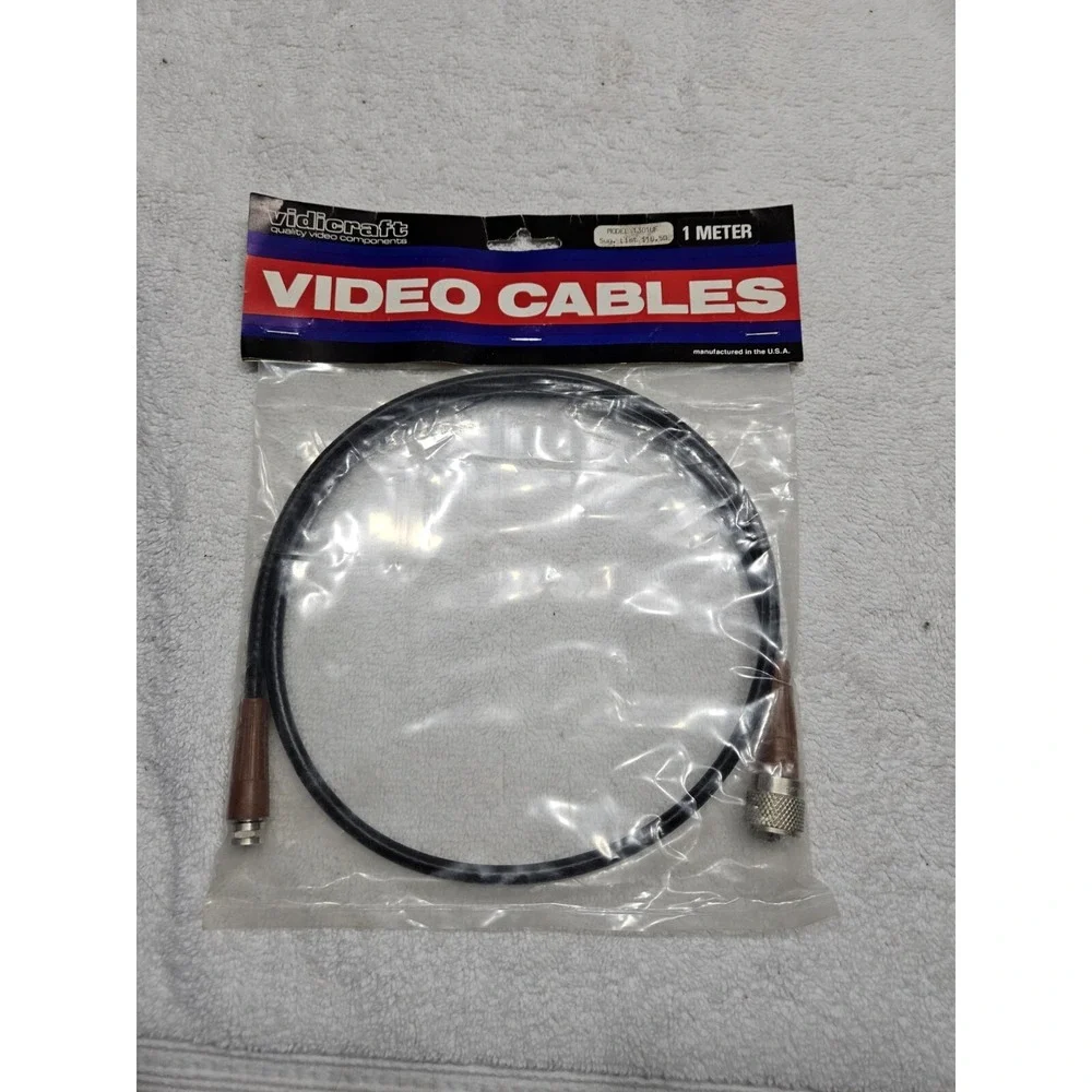 Vintage Vidicraft Video Cables Model 1301UF One Meter USA NOS